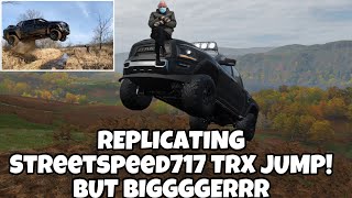 Streetspeed717’s Jump that TOTALED his Ram TRX  Forza Horizon 4  Ferrari 458 Wheel [upl. by Ardnaeed51]