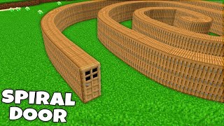 I found a SPIRAL DOOR in Minecraft  Whats INSIDE the LONGEST DOOR [upl. by Kerred618]