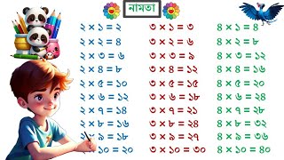 নামতা ২৩ ও ৪ এর ঘর  Table of 2 amp 3 in Bengali  Bangla namta 2 3  নামতা শিক্ষা yoryou [upl. by Wendye338]