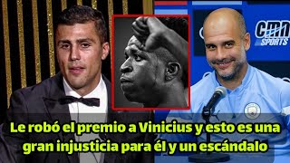 Pep Guardiola comenta sobre la injusticia de Vinicius después de que Rodri ganara el Balón de Oro [upl. by Elokyn572]