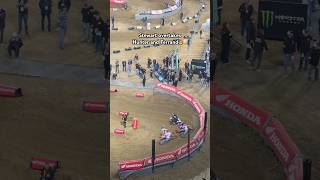 What a crazy race at Paris Supercross 2024🔥 foryou motocross dirtbike mx [upl. by Edea]