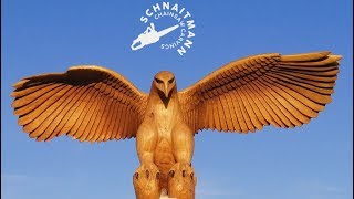 Eagle by Chainsaw Carvings Schnaitmann  Kettensägenkunst Sven Schnaitmann [upl. by Hunfredo]