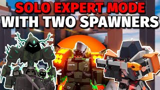 How to Solo Beat Expert Mode With Just Two Spawners  Tower Defense X [upl. by Brodench792]