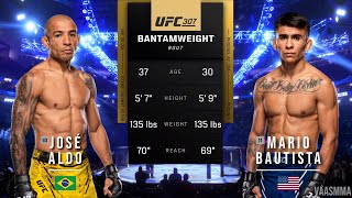 JOSE ALDO VS MARIO BAUTISTA FULL FIGHT UFC 307 [upl. by Pliam512]