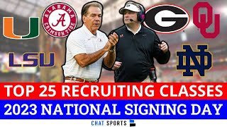 College Football Recruiting Top 25 Class Rankings Ahead Of 2023 National Signing Day [upl. by Scottie]