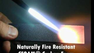 Naturally Fire Resistant CFOAM carbon foam [upl. by Nemaj]