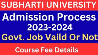 subharti university admission process 20232024  How to admission in subharti subhartiuniversity [upl. by Notsgnik]