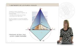 Restituciones Perspectiva conica de cuadro inclinado   UPV [upl. by Elolcin536]