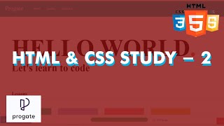 Latihan HTML amp CSS II Study  Progate [upl. by Einnek]