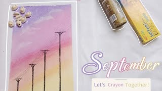 Easy Wax Crayon Drawing For Beginners [upl. by Ylac]