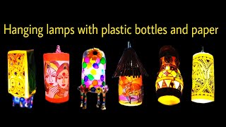 6 Types of Lanterns With Plastic Bottle and PaperBest out of WasteDiwali decoration [upl. by Whitten]