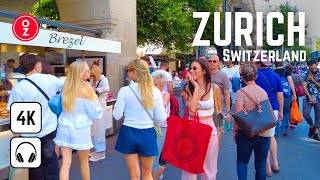 ZURICH  Switzerland 🇨🇭 4K Walking Tour 2023  City Center  Bahnhofstraße [upl. by Ramled]