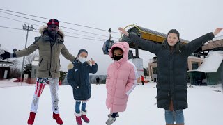 When Korean Grandpa takes Grandkids on a Ski Resort Adventure FUN [upl. by Yslehc919]