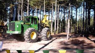 John Deere 843K Feller Buncher [upl. by Winnifred]