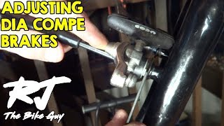 How To Adjust Spring Tension On Dia Compe Cantilever Brakes [upl. by Sidman61]