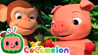 Apples and Bananas  CoComelon Furry Friends  Animals for Kids [upl. by Hcelemile]