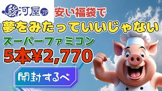 【駿河屋福袋】安い福袋で、夢は見れるのか！？駿河屋本店のSFC5本で¥2770を開封してこうぜ！【SFC福袋】 [upl. by Ecirtaed]