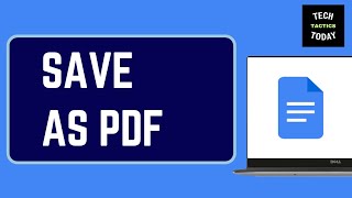 How to Save Your DOCS File as a PDF Document  Easy StepbyStep Guide [upl. by Rakia]