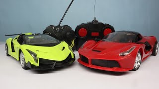 Unboxing of 2 35 channel Radio Control Super Cars  Remote Control car  Rc Lamborghini [upl. by Anahs]