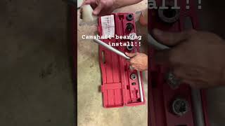 Cam bearing install mechanic automechanic unclerayraysgarage [upl. by Zilada]