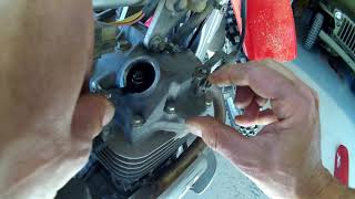 XR400 valve adjustment1 [upl. by Curt]