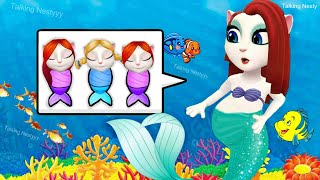 Ariel PREGNANT With TRIPLETS MERMAIDS  My Talking Angela 2 [upl. by Anwahsar]