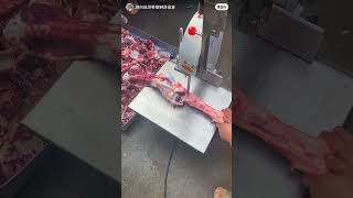 Chef chopping using a modern machine cooking food chef food chopping beef shortvideo shorts [upl. by Bertha]