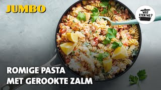 Wat eten we Romige pasta met gerookte zalm [upl. by Nathanial]