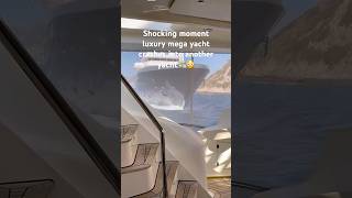 Shocking moment mega yacht crashes into another boat😳crazy fail shorts memes funny boat news [upl. by Aronal]