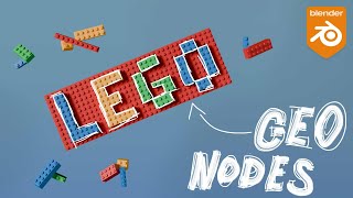 Fully Procedural Lego  Blender Geo Nodes [upl. by Pip976]