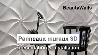 Décoration murale avec panneaux muraux 3d en plâtre Installation de bricolage FR [upl. by Huntingdon3]