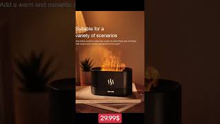 Kinscoter Aroma Diffuser Air Humidifier Led Essential Oil Flame Lamp Difusor [upl. by Neiman]