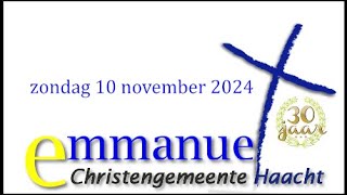 Zondagsdienst Emmanuel Haacht 10 november 2024 [upl. by Nachison]