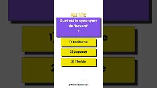 quotQuiz De Vocabulaire Français  Les Synonymesquot  SmCpm [upl. by Pylle]