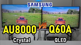 Samsung AU8000 vs Q60A Crystal vs QLED Smart TVs 4K ¿Cuál es Mejor [upl. by Hembree]