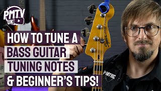 How To Tune A Bass Guitar  4String amp 5String Tuning Notes Plus Beginners Tips [upl. by Yralam]