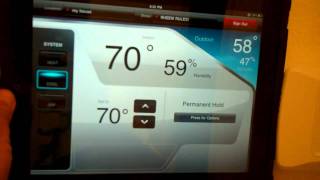 HONEYWELL TOTAL CONNECT COMFORT IPHONE AND IPAD APP [upl. by Genovera]