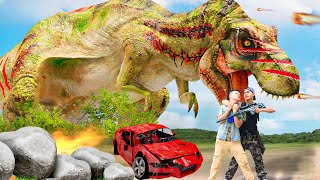 Most REALISTIC TRex Attack  T rex Vs Mammoth  Jurassic Park Fan Made Movie  Dinosaur Ms Luna [upl. by Idaline406]