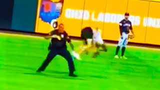 Cincinnati Fan Ran Onto the Field Did Backflip Then Got Tased amp Arrested  Reds vs Guardians [upl. by Gabbey]