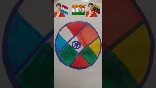 Jana Gana mana Lithuania 🇱🇹 India 🇮🇳 Luxembourg 🇱🇺 flag drawing art viral shorts dipmalakidrawi [upl. by Newman]