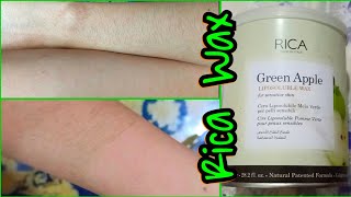 Rica Green Apple Wax Review amp Tutorial  How To Use Rica Liposoluble Wax At Home  Best Wax In Pak [upl. by Sheryl]