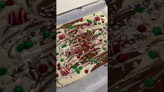 🎄❤️🍫 chocolatebark christmas peppermintbark peppermint easyrecipe christmastreats asmr [upl. by Illona]