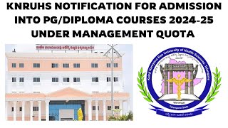 Telangana Management quota PG Admissions KNRUHS PG counselling [upl. by Enneles643]