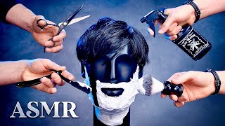 ASMR ULTIMATE HAIRCUT at the SENSORY BARBER 💈 Sleep and Tingle Inducing Hair Salon Triggers [upl. by Annoiek]