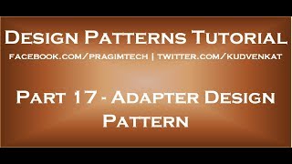 Adapter Design Pattern [upl. by Ahsyas]