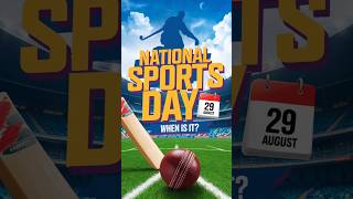 When is National Sports Day celebrated shorts gkstudyinclass [upl. by Edrahc]