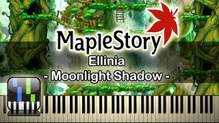 🍍Moonlight Shadow엘리니아 필드  Ellinia엘리니아  Maplestory  Synthesia Piano Tutorial 🥥 [upl. by Epperson987]