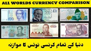 Different currencies in the world WORLD all currencies comparisonworld countries money comparison [upl. by Ydderf]