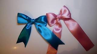 ✿DIY satin ribbon 15 ✿ بابيون بدون لا خيط ولا ابرة تحتاجو لشريط ساتان و فقط ✿ [upl. by Sindee]