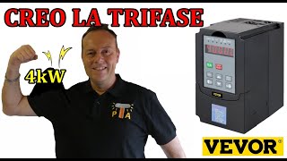 0902 COME CREARE LA TRIFASE IN CASA VEVOR VFD 4KW [upl. by Nodnil]